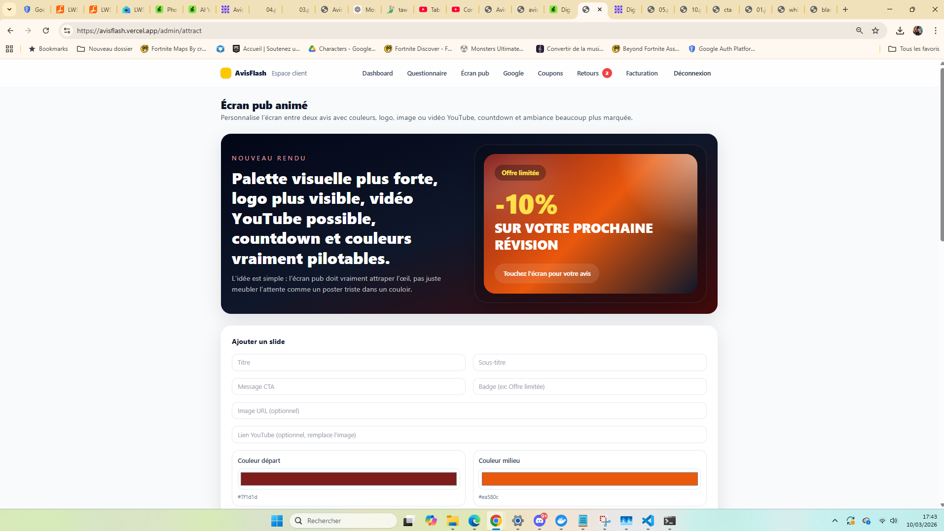 Capture administration Avis Flash 1